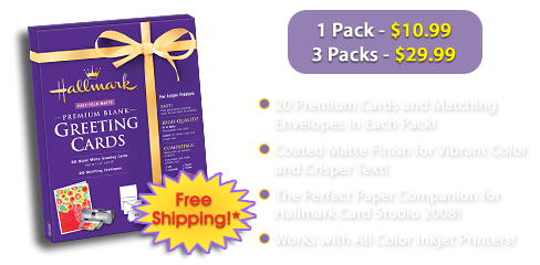 Hallmark Premium Blank Greeting Cards/ 1-Pack and 3-Pack Available